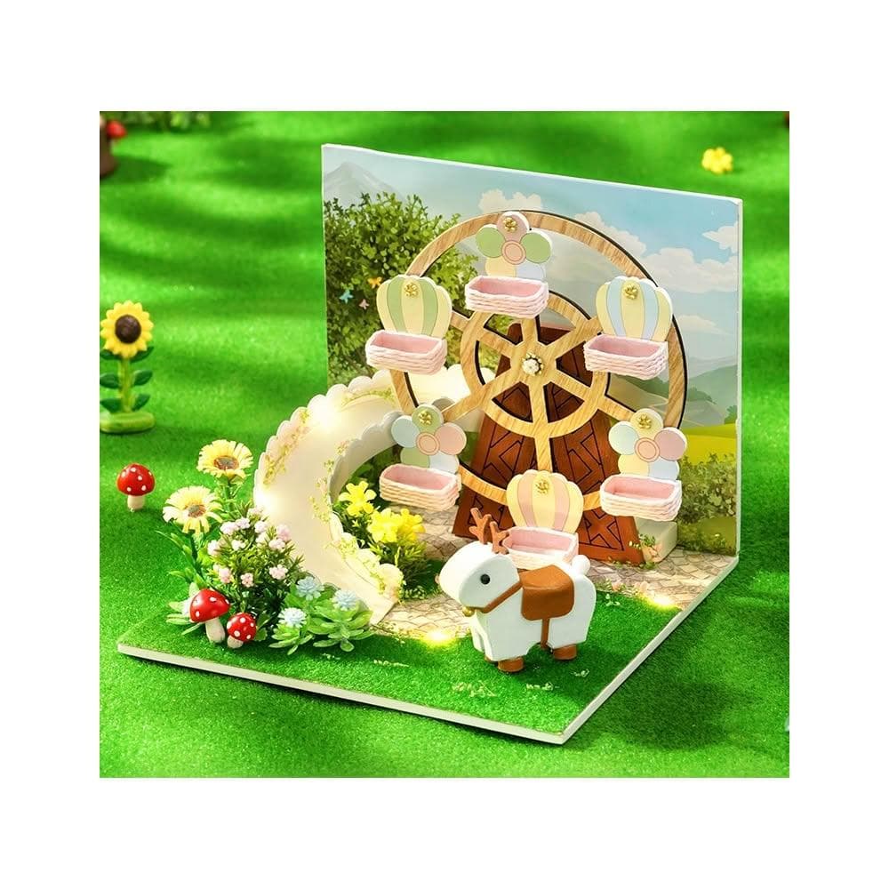 大旺小舖:台北現貨DIY小屋夢想摩天輪 我的小場景系列 袖珍屋娃娃屋材料包 生日結婚母親節情人節聖誕交換禮物 實體店面