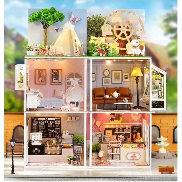 大旺小舖:台北現貨DIY小屋夢想摩天輪 我的小場景系列 袖珍屋娃娃屋材料包 生日結婚母親節情人節聖誕交換禮物 實體店面