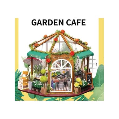 大旺小舖:DIY袖珍屋娃娃屋材料包小屋花間咖啡 生日結婚母親節情人節聖誕交換禮物 實體店面