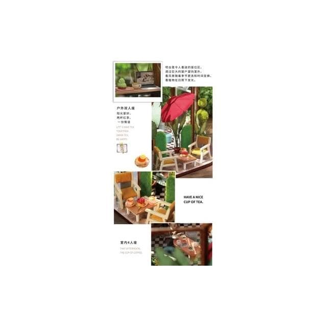 大旺小舖:DIY袖珍屋娃娃屋材料包小屋花間咖啡 生日結婚母親節情人節聖誕交換禮物 實體店面