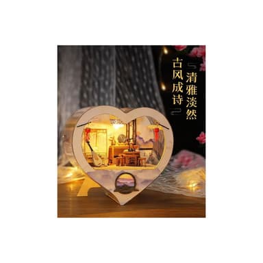 大旺小舖:DIY小屋清雅淡然 袖珍屋娃娃屋材料包 生日結婚母親節情人節聖誕交換禮物 實體店面