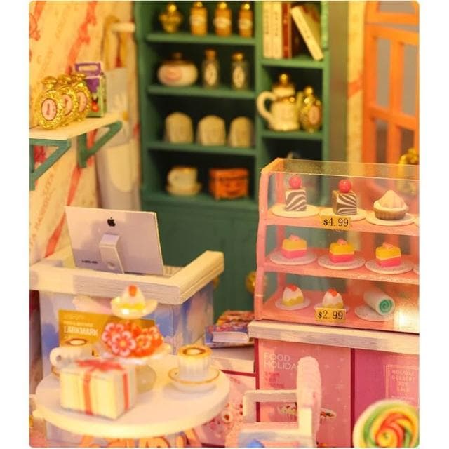 大旺小舖:DIY小屋茶語時光 袖珍屋娃娃屋材料包 生日結婚母親節情人節聖誕交換禮物 實體店面