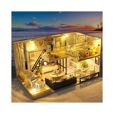 大旺小舖:台北現貨DIY小屋袖珍屋娃娃屋材料包時光淺影  生日結婚母親節情人節聖誕交換禮物