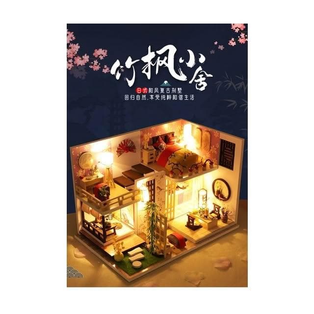 大旺小舖:熱門新款diy袖珍娃娃屋材料包小屋竹楓小舍 和風日式建築 生日結婚母親節情人節聖誕交換禮物 實體店面