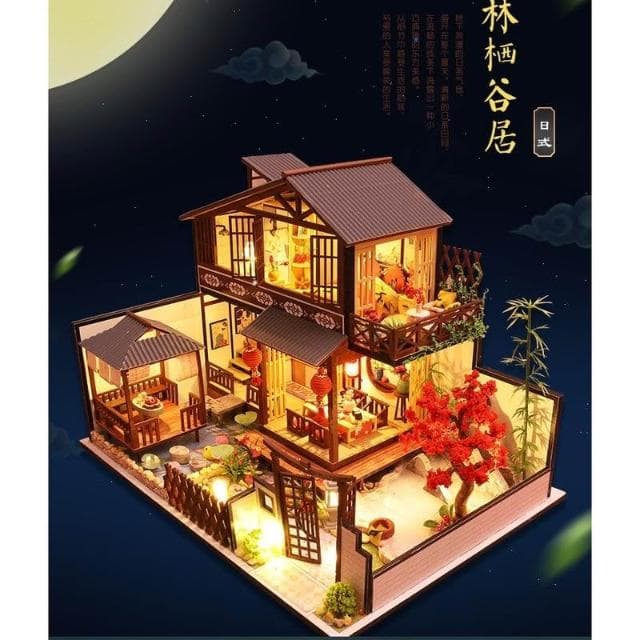 大旺小舖:DIY小屋 林栖谷居袖珍屋娃娃屋材料包 生日結婚母親節情人節聖誕交換禮物 實體店面