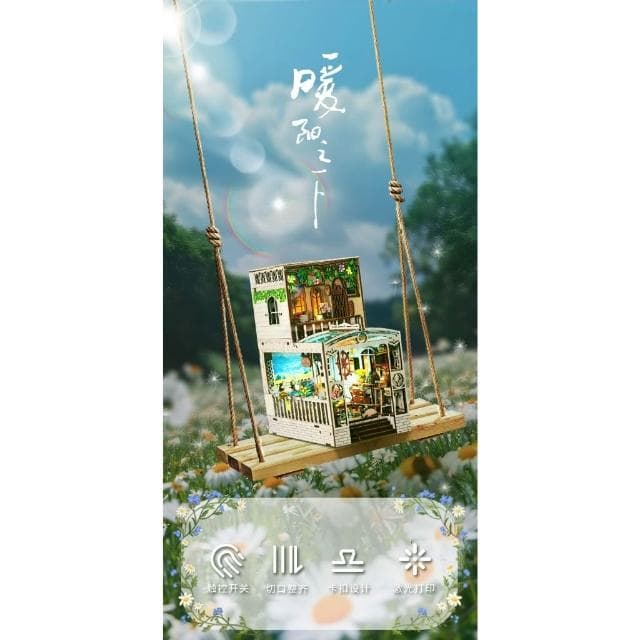 大旺小舖:台北現貨書立DIY小屋暖陽私語 袖珍屋娃娃屋材料包 生日結婚母親節情人節聖誕交換禮物 實體店面