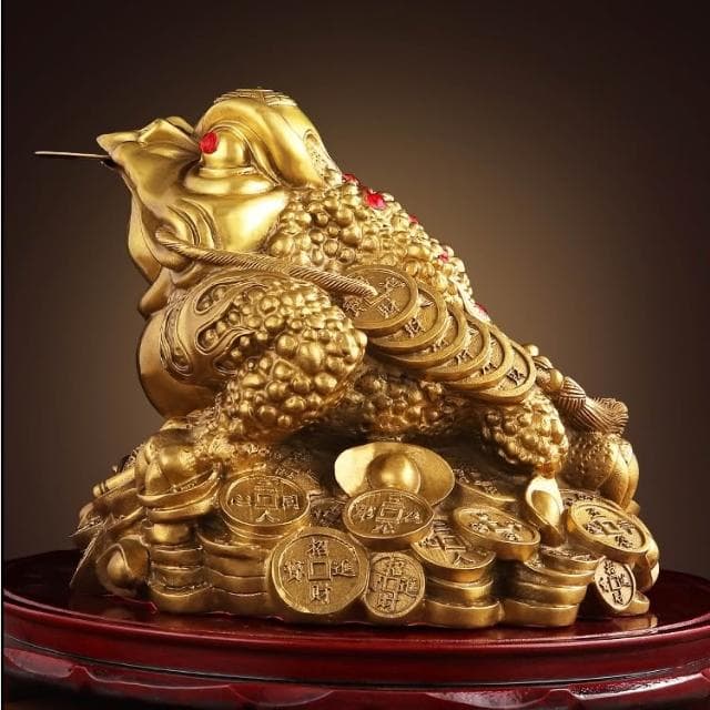 純銅金蟾蜍 招財金蟾 三腳金蟾蜍 三足銅蟾蜍 銅元寶金蟬 咬錢金蟾蜍 工藝品 擺件 招財擺飾 禮物 開業 開運