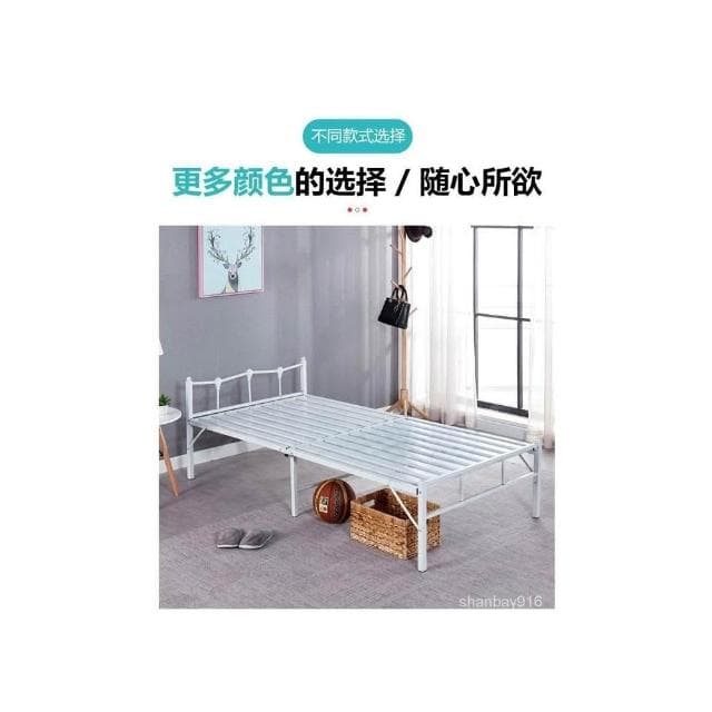 免運❤~ 床 折疊床單人折疊床齣租房專用1.2米傢用午休簡易床雙人經濟型鋼絲床鐵床
