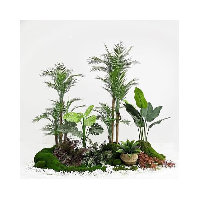 含稅免運 破損包賠 北歐風仿真造景綠植樹棕櫚樹仿真植物盆栽散尾葵盆栽散尾仿真樹