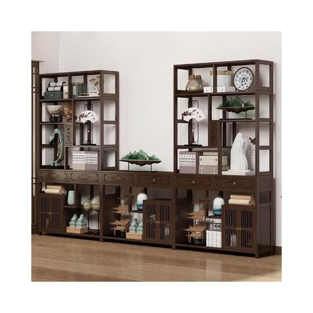 博古架多寶閣茶葉展示櫃茶具架子客廳新中式置物架古擺件櫃收納櫃