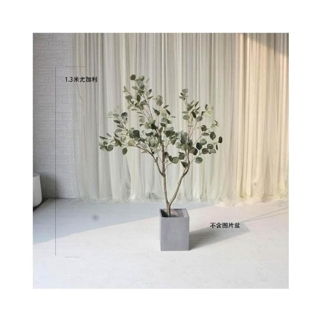 免運 仿真綠植盆景 室內裝飾 落地盆栽  仿真樹 仿真綠植裝飾 室內大型植物落地 尤加利 金錢葉 假樹人造盆栽