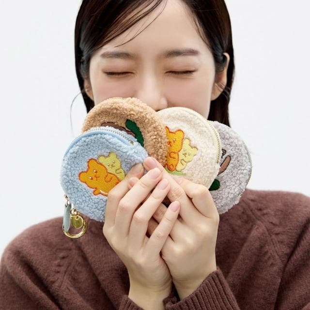 【S’AIME】SAIME 東京企劃 泰迪熊毛零錢包