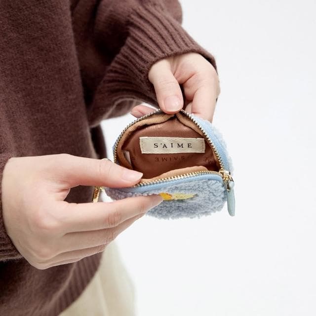 【S’AIME】SAIME 東京企劃 泰迪熊毛零錢包