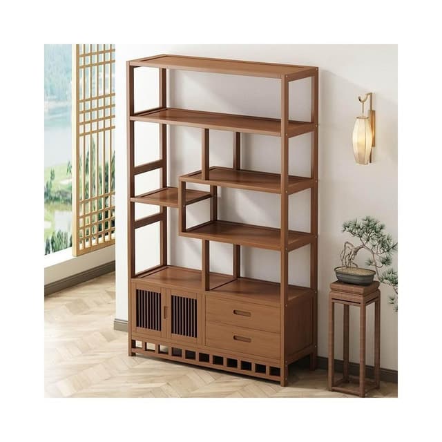 清倉博古架茶具架茶架古裝展示架現代多寶閣茶葉櫃擺放架酒櫃工廠