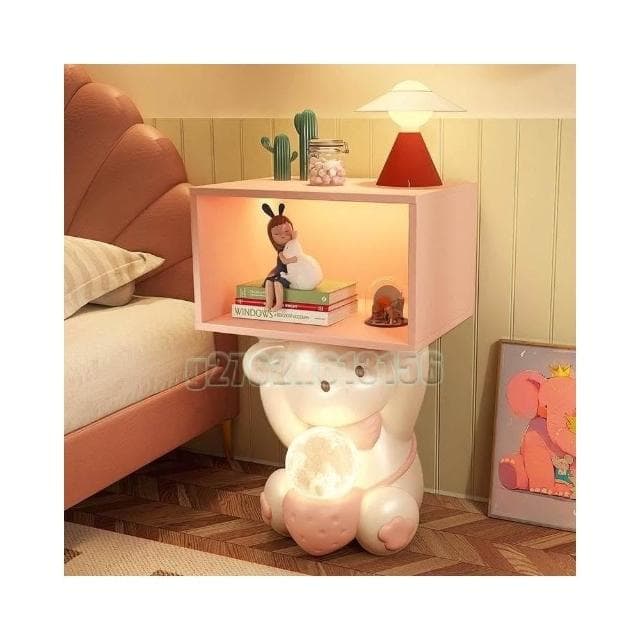 北歐風落地擺件 可愛兔子茶几桌 客廳沙發旁邊幾 多功能置物架 落地擺件 家居裝飾品 卡通茶几 喬遷送禮 卧室桌