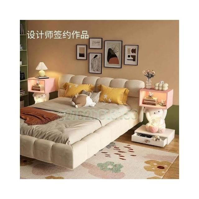 北歐風落地擺件 可愛兔子茶几桌 客廳沙發旁邊幾 多功能置物架 落地擺件 家居裝飾品 卡通茶几 喬遷送禮 卧室桌