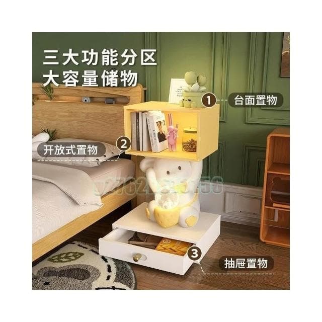 北歐風落地擺件 可愛兔子茶几桌 客廳沙發旁邊幾 多功能置物架 落地擺件 家居裝飾品 卡通茶几 喬遷送禮 卧室桌