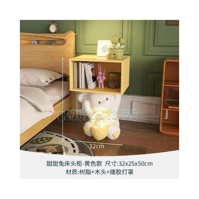 北歐風落地擺件 可愛兔子茶几桌 客廳沙發旁邊幾 多功能置物架 落地擺件 家居裝飾品 卡通茶几 喬遷送禮 卧室桌