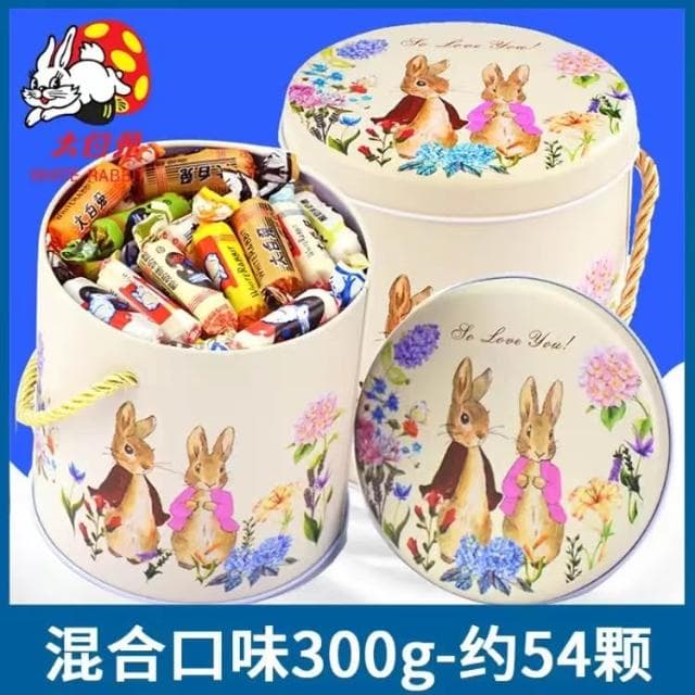 天天美食店冠生園大白兔奶糖 春節新年糖果 生日禮物114g起 年貨 12種混閤口味禮盒