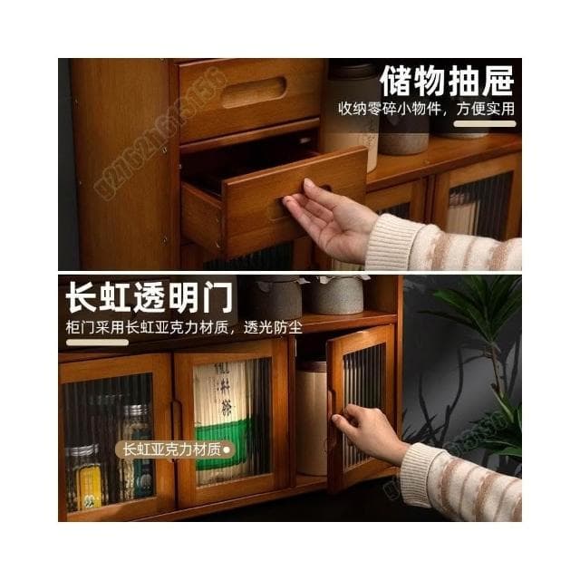 茶叶置物架 茶水柜子 茶台 小茶桌台面 家用实木功夫边几茶具边柜 茶盘 居家收納 桌上收納 多層置物架