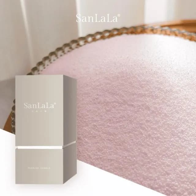 SanLaLa 珍珠沙蠟-香氛蠟燭 (粉/花間漫步)