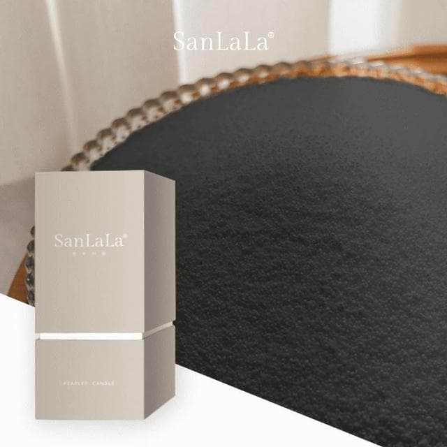 SanLaLa 珍珠沙蠟-香氛蠟燭 (黑/墨韻檀香)