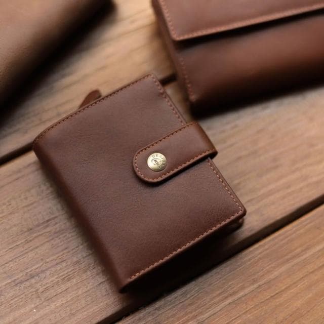 CALTAN DESIGN | 筆記型多功能兩折零錢短夾 071858 五色(真皮 中夾 皮夾 錢包)