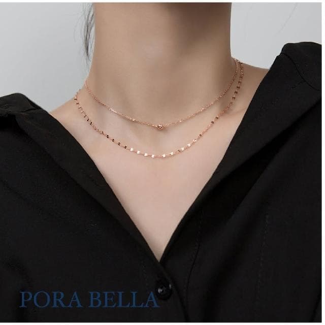 【Porabella】925純銀頸鍊鎖骨項鍊 小眾設計款ins風 情人節禮物 生日禮物  Necklace