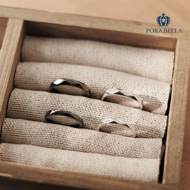 【Porabella】新款925純銀黑白配菱形情侶對戒 韓版指環 情人節禮物 可調開口式對戒 告白禮物 RINGS