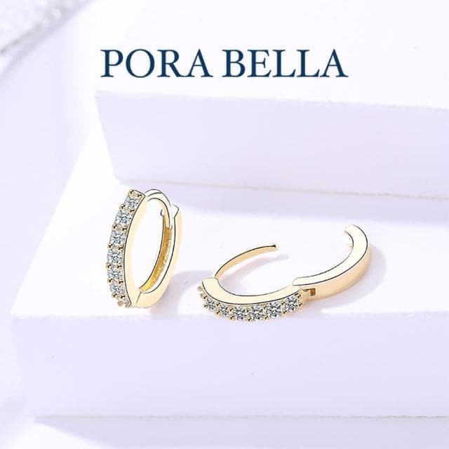 【Porabella】925純銀鋯石耳環 earrings