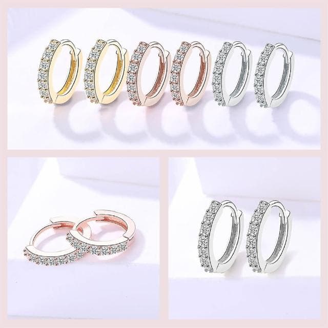 【Porabella】925純銀鋯石耳環 earrings
