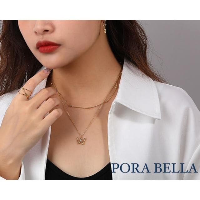 【Porabella】925純銀字母項鍊 英文字母項鍊 告白 姊妹 ins風純銀項鍊 Necklace VIP尊榮包裝
