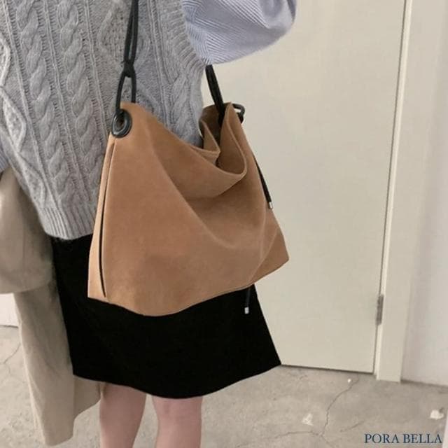 【Porabella】秋冬簡約休閒款 復古磨砂質感大容量包單肩包托特包 ins風 送女友 情人節禮物首選 Bags
