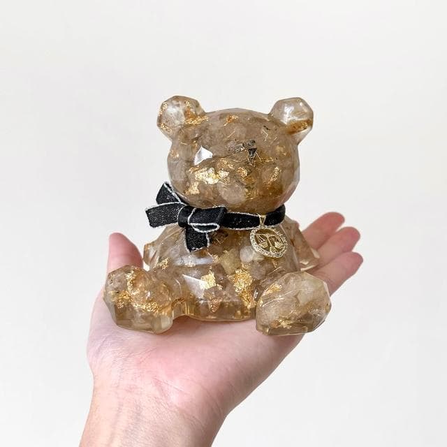 【Dawn Fashion 彤恩時尚】12星座守護石 開運水晶熊 招財水晶擺飾/ 父親節禮物//生日禮物