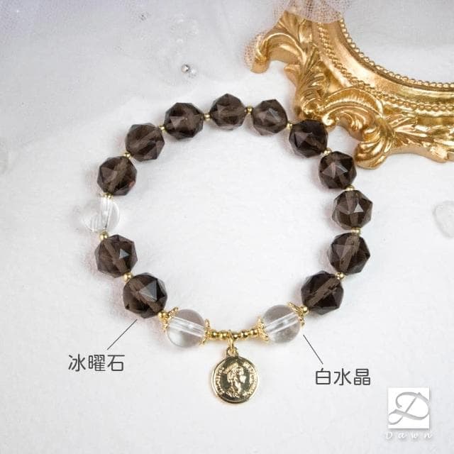 【Dawn Fashion 彤恩時尚】迷人的神秘魅力//招財 避邪水晶手鍊//白水晶//生日禮物/情人節禮物