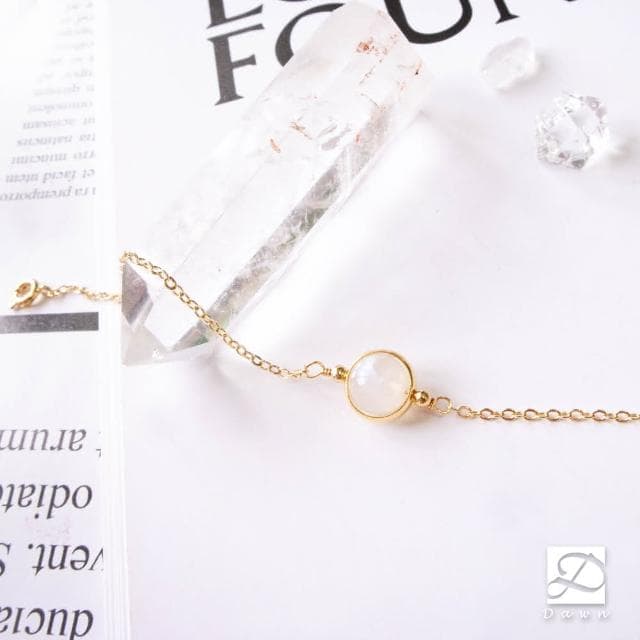 【Dawn Fashion 彤恩時尚】石來運轉//愛情招財水晶手鍊//月光石 黃水晶/生日禮物/情人節禮物