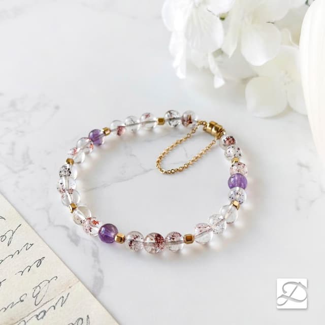 【Dawn Fashion 彤恩時尚】天使的繁星//全方位水晶手鍊 // 冰透超七 14KGF注金//生日禮物/中秋節禮物