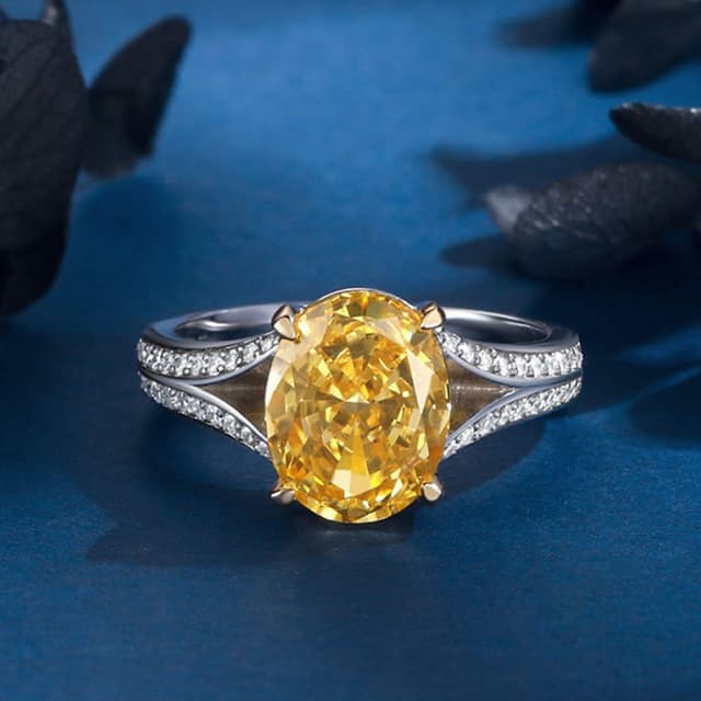 【LEESA】純銀戒指\黃寶石婚戒\指環\高級飾品\食指戒\鴿子蛋婚戒\冰花切戒指\招財戒指\送長輩\送女生\禮物