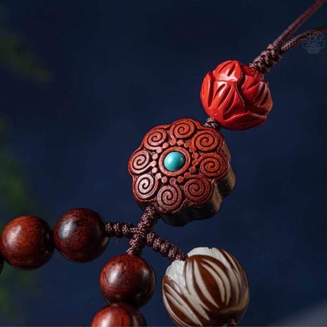 【LEESA】手機掛繩 小葉紫檀手機鍊 佛珠手機掛繩 保平安 吊飾 手腕掛件 送長輩 禮物 保平安 吊墜飾品