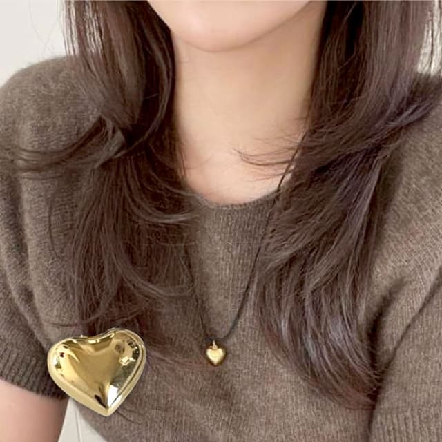 【LEESA】交換禮物\生日禮物\Y2K\女生項鍊\韓國項鍊\個性項鍊\ins項鍊\簡約項鍊\純銀項鍊\愛心項鍊