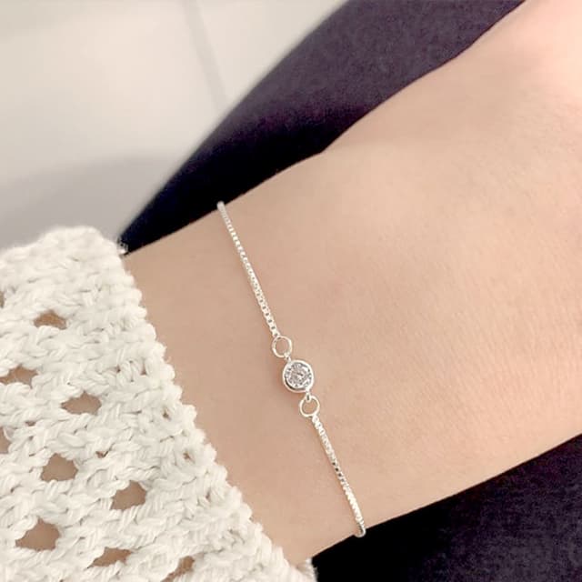【LEESA】閨蜜手鍊\生日禮物\日系手鍊\細首鍊\高級飾品手鍊\可調節手鍊\銀手鍊\純銀手鍊\韓國手鍊
