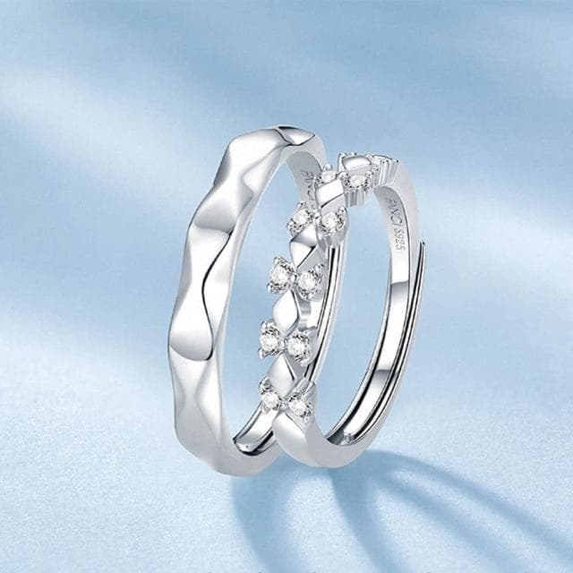 【LEESA】鋯石戒指\可調式戒指\結婚戒指\情侶戒指\求婚戒指\純銀戒指\訂婚戒指\對戒\男女戒指\一週年禮物