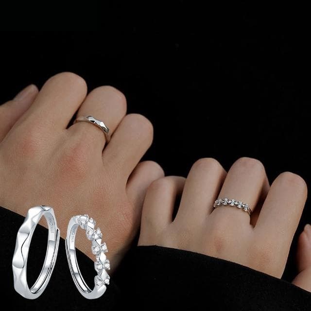 【LEESA】鋯石戒指\可調式戒指\結婚戒指\情侶戒指\求婚戒指\純銀戒指\訂婚戒指\對戒\男女戒指\一週年禮物