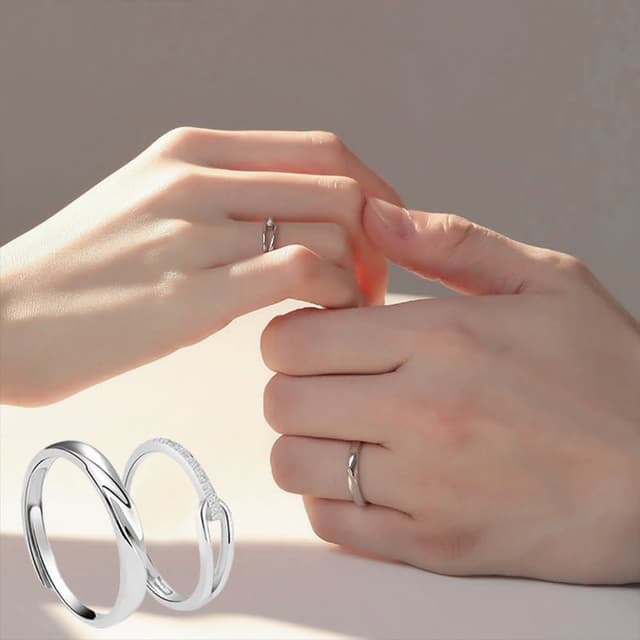 【LEESA】情侶戒指\求婚戒指\結婚戒指\純銀戒指\鋯石戒指\男女對戒\結婚對戒\銀戒\可調節戒指\情人節禮物