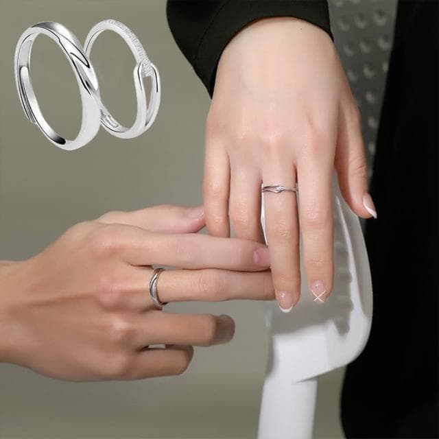 【LEESA】情侶戒指\求婚戒指\結婚戒指\純銀戒指\鋯石戒指\男女對戒\結婚對戒\銀戒\可調節戒指\情人節禮物