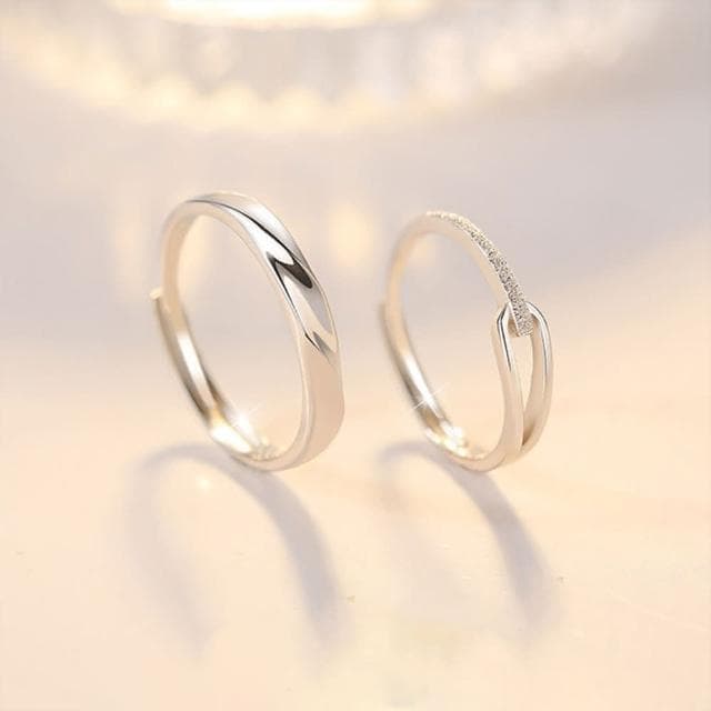 【LEESA】情侶戒指\求婚戒指\結婚戒指\純銀戒指\鋯石戒指\男女對戒\結婚對戒\銀戒\可調節戒指\情人節禮物