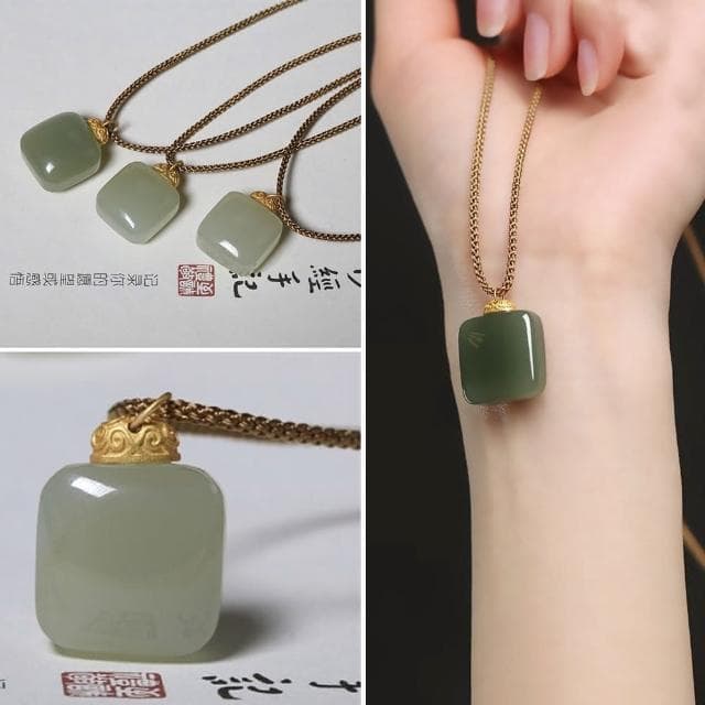 【LEESA】和田玉項鍊\佛牌項鍊\玉項鍊\寶石項鍊\項鍊\吊墜項鍊\簡約百搭\招財項鍊\開運項鍊\禮物