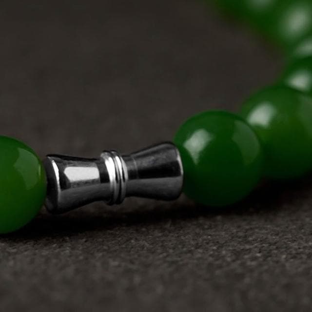 【LEESA】和田玉項鍊\玉項鍊\氣質項鍊\碧玉項鍊\綠色項鍊\高品質\項鍊\念珠\保平安\避邪項鍊\長輩禮物