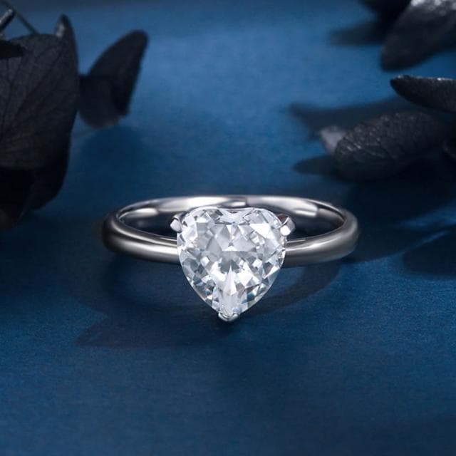 【LEESA】愛心戒指\高級感\戒指\指環\純銀戒指\歐美戒指\銀戒\銀飾\閨蜜戒指\送長輩\送女生\小禮物