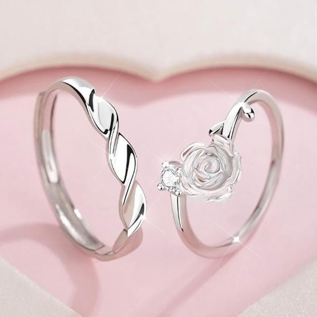 【LEESA】山茶花戒指\飾品\銀飾\純銀戒指\情侶戒指\戒指女\戒指男\S925純銀\小眾設計\簡約\戒指\對戒\情人節禮物